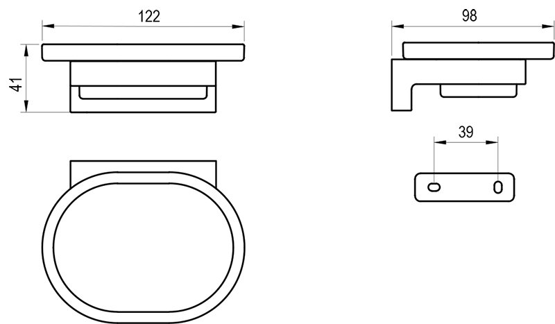 Держатель с мыльницей Chrome II