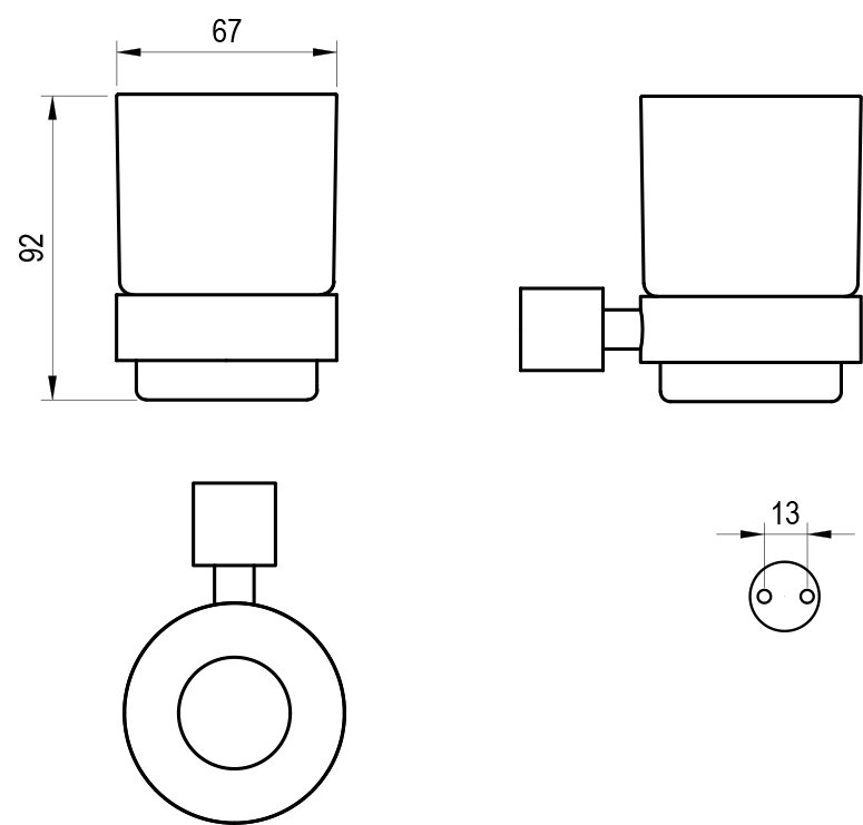 Держатель со стаканом Fold
