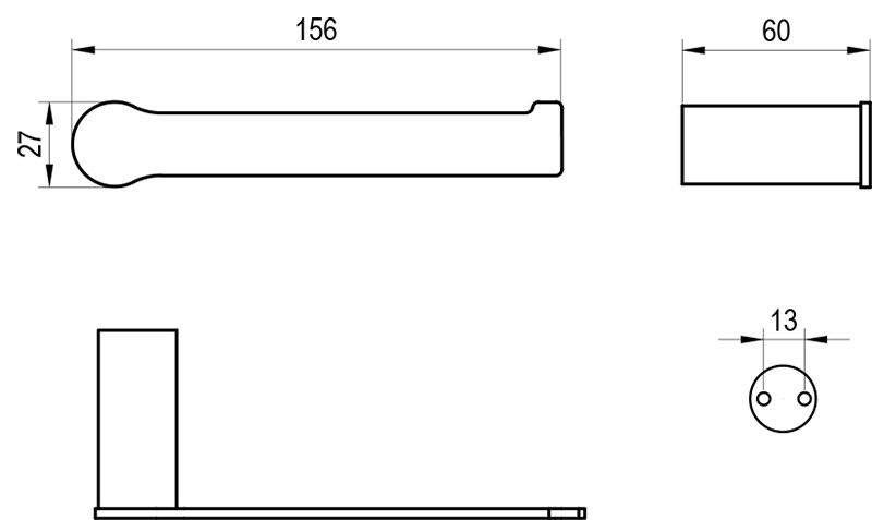 Держатель для туалетной бумаги Fold FN 400