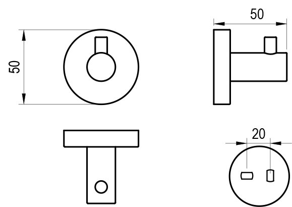 Одинарный крючок Kona