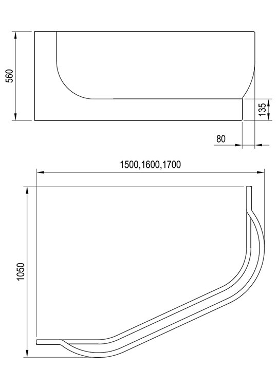 Панель фронтальная A&nbsp;ARC 170x105