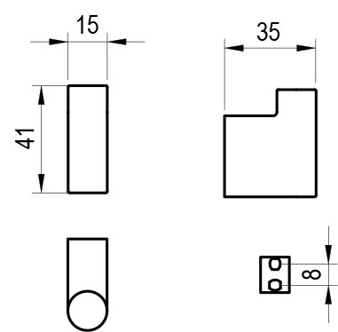 Одинарный крючок Chrome II