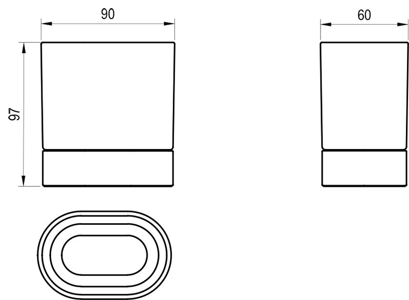 Держатель для зубных щеток Chrome II