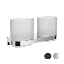 Держатель с двумя стаканами д/зубных щеток Chrome II