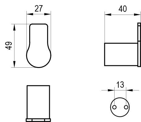 Одинарный крючок Fold