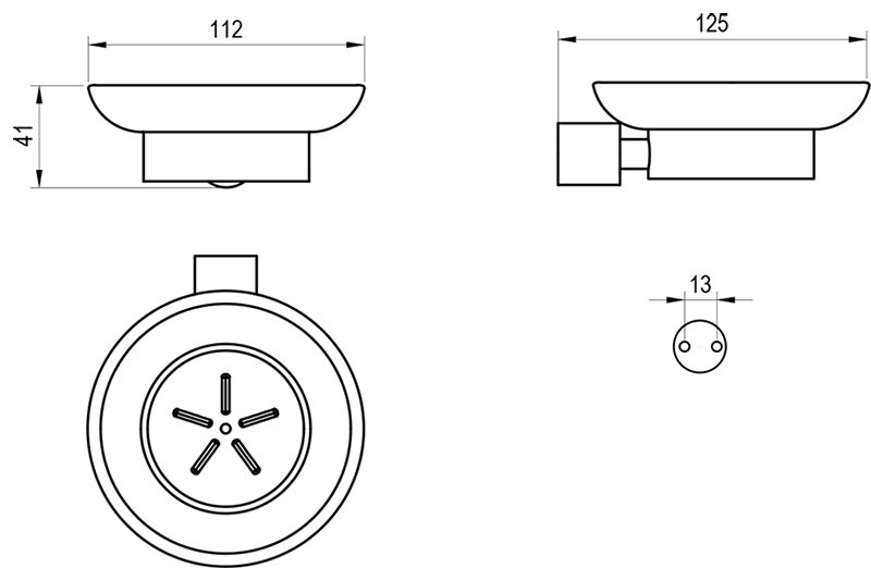 Держатель с мыльницей Fold