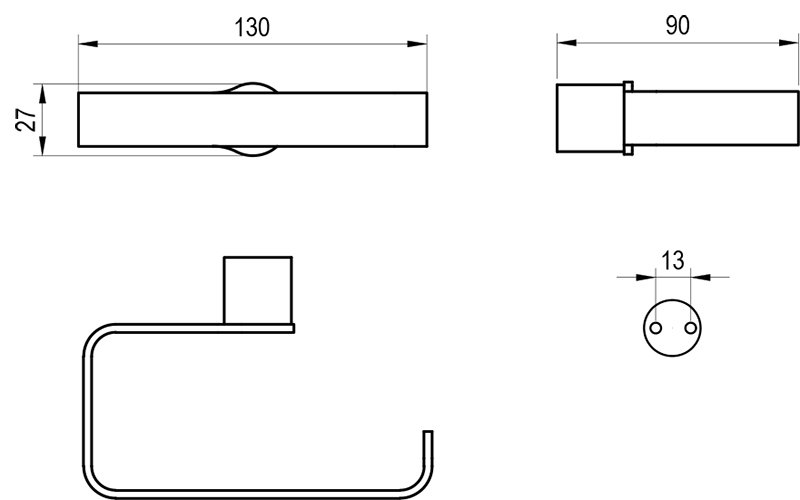 Держатель для туалетной бумаги Fold FN 401