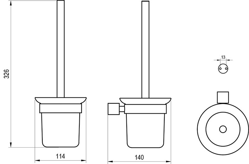 Щетка для унитаза с держателем Fold