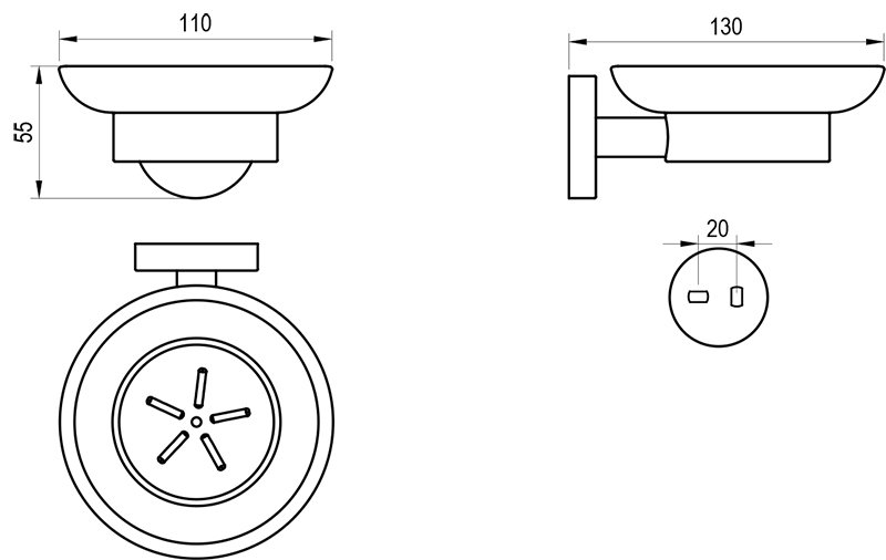 Держатель с мыльницей Kona