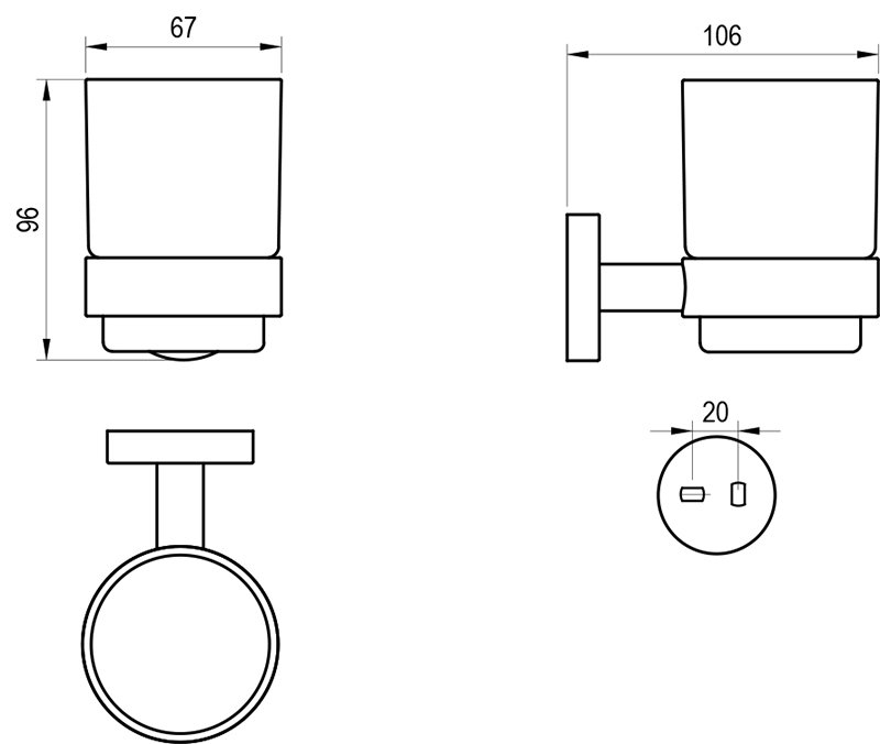 Держатель со стаканом Kona