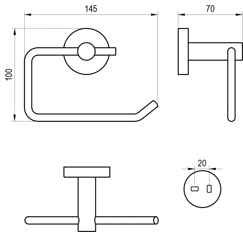 Держатель для туалетной бумаги Kona KN 401