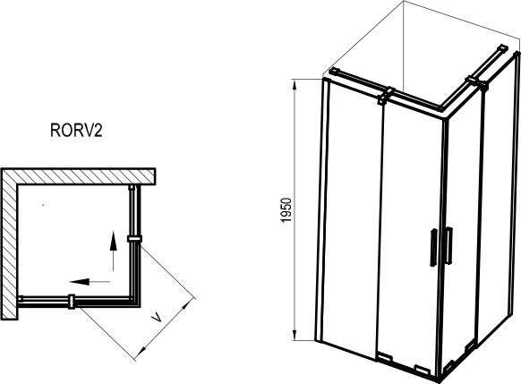 Душевая кабина Roll RORV2