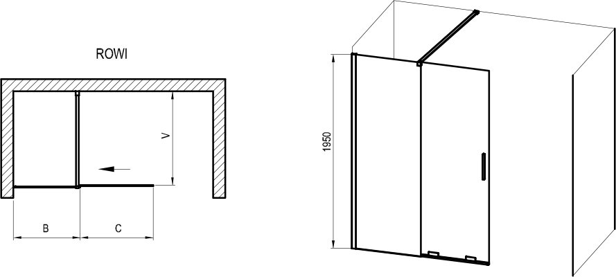 Душевая кабина Roll ROWI